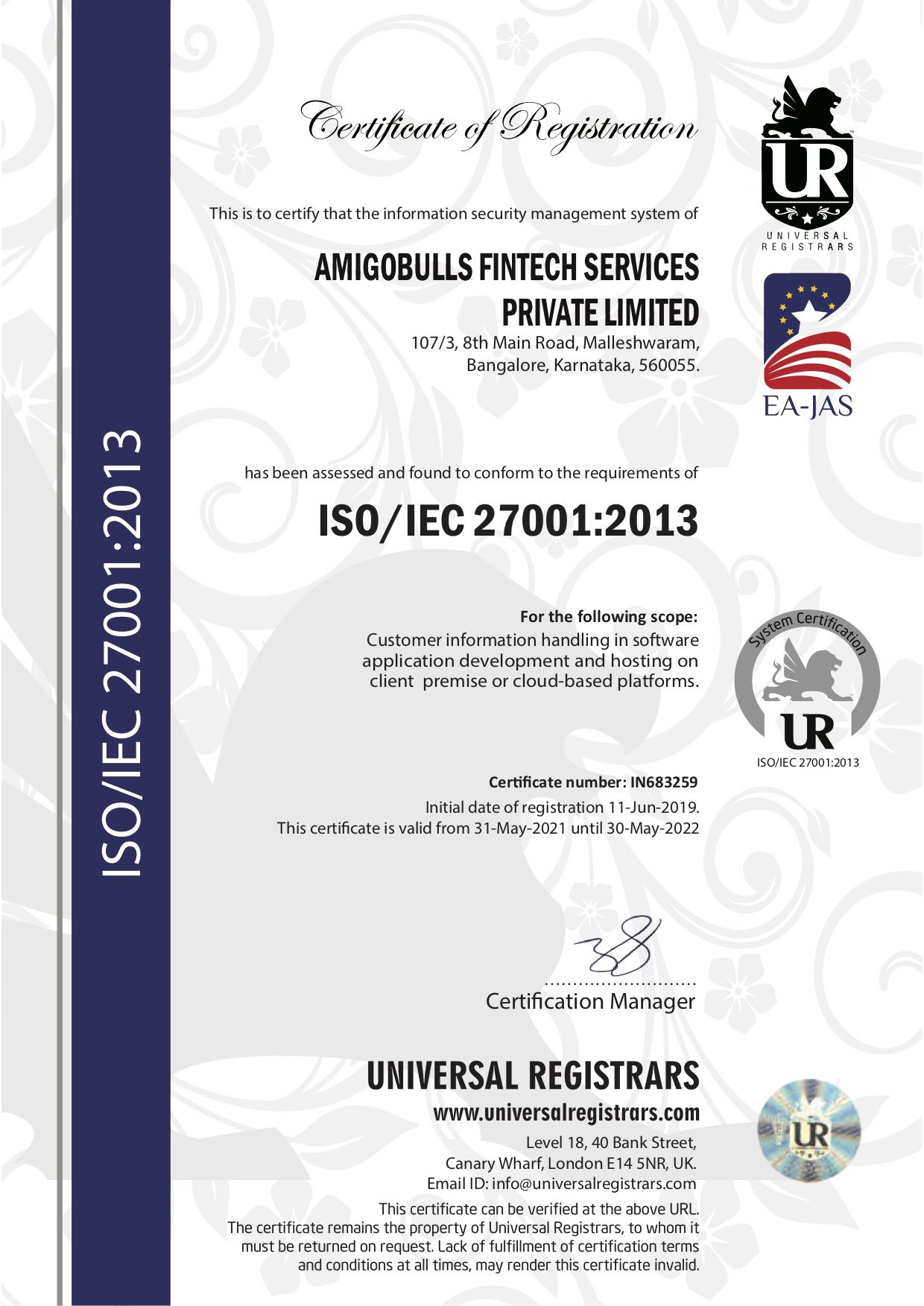 Amigobulls ISO 27001